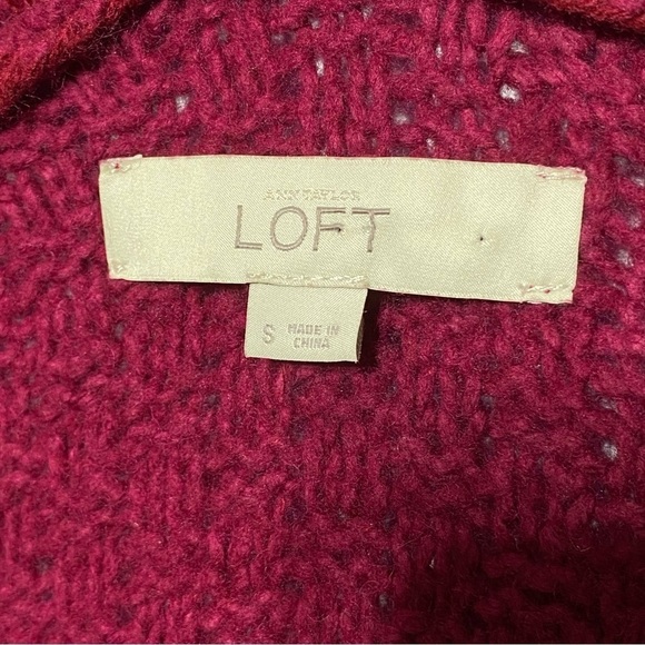 Ann Taylor Loft Women's S Cranberry Open Sweater Sleeveless Vest Wool Blend Warm - Picture 5 of 10